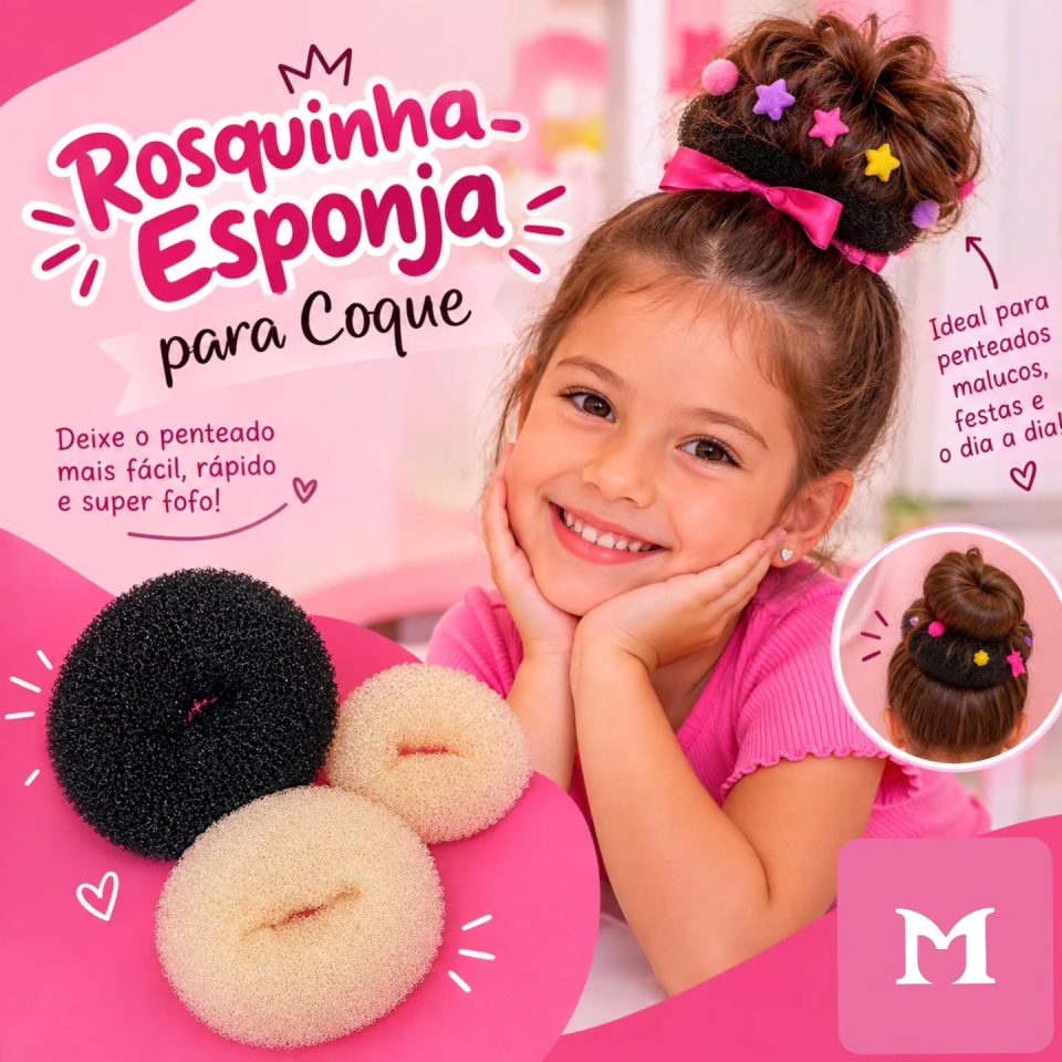 Rosquinha para coque: um acessório para planejar o penteado — imagem publicada pela Mia