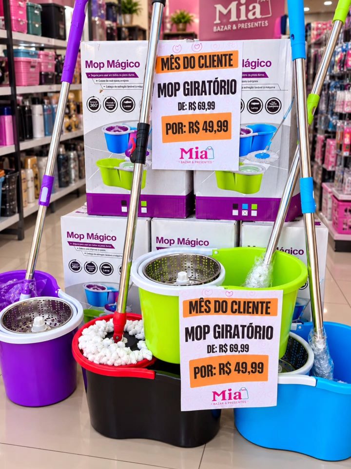 Mop giratório: como começar a escolha de uma utilidade para casa — imagem publicada pela Mia