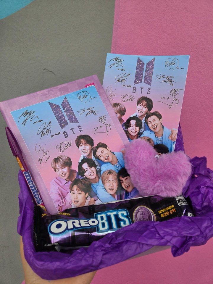 Box BTS: um presente que começa pelo carinho de fã — imagem publicada pela Mia