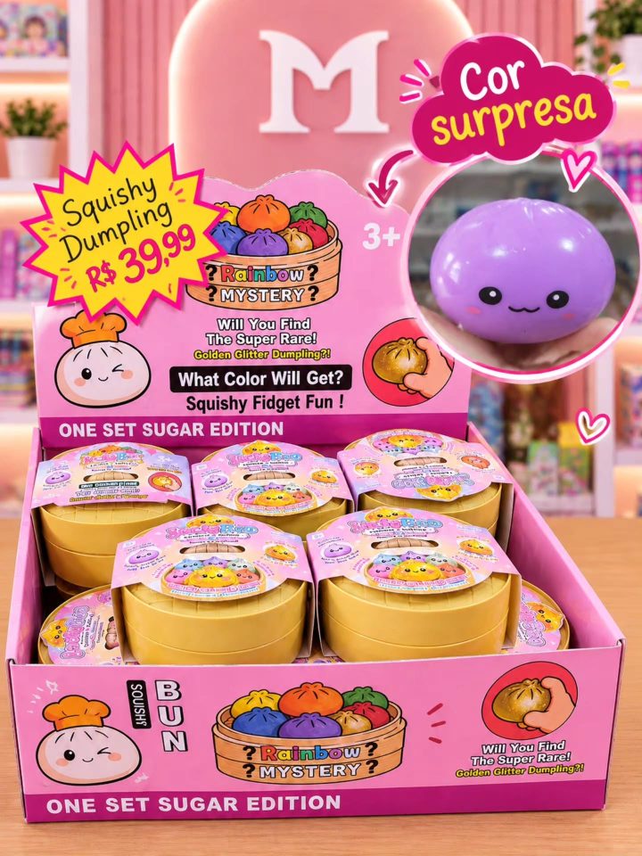 🥟 🩵🩷🧡 Squishy Dumpling | Você encontra aqui na MIA