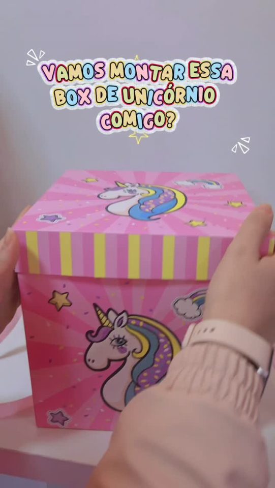 Box unicórnio: uma surpresa colorida para quem ama fantasia — imagem publicada pela Mia