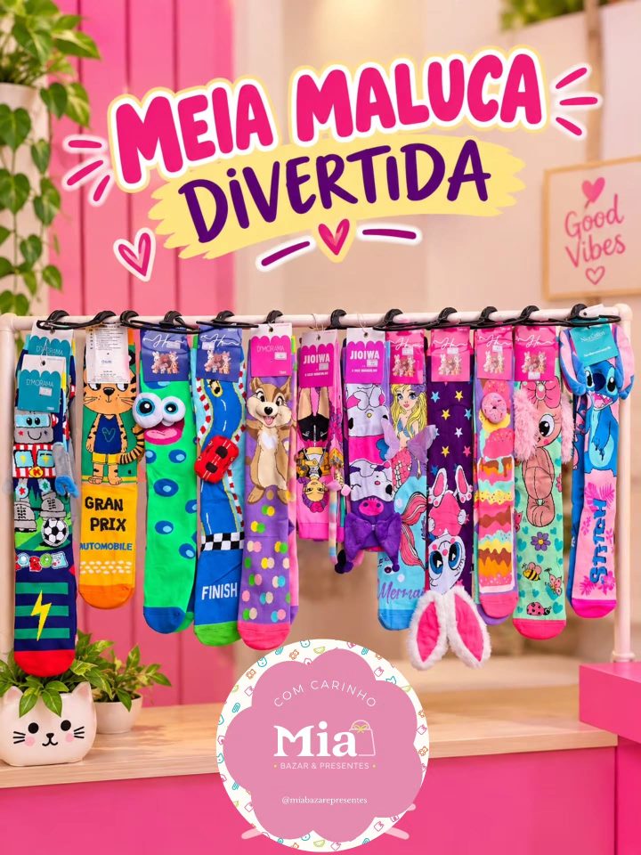 🤪🧦 REPOSIÇÃO | Meia Maluca Divertida 🤪🌈🤩