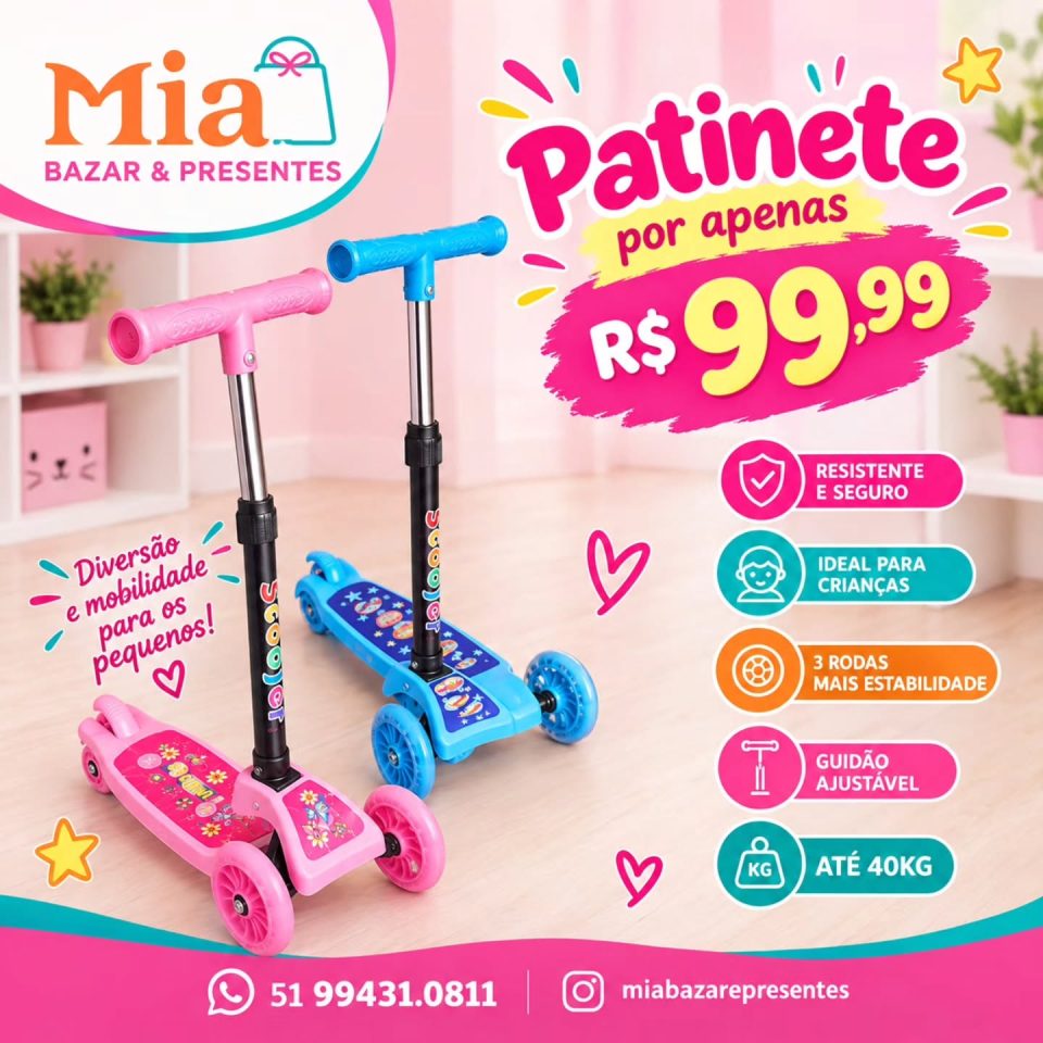 PATINETE INFANTIL | até 40kg