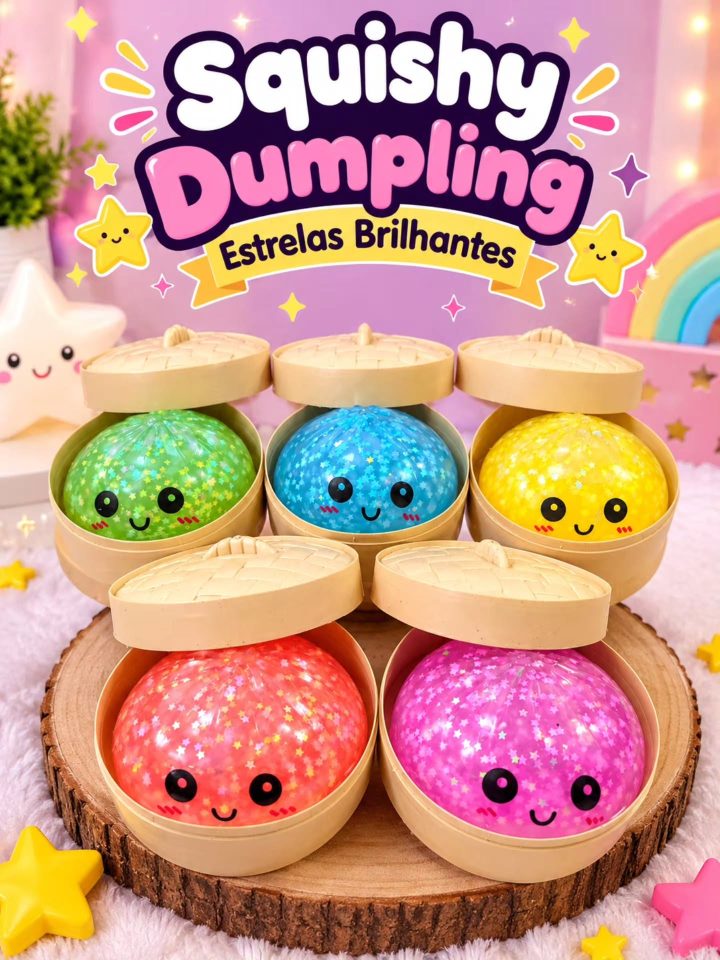 NOVOS MODELOS | Squishy Dumpling Glitter Estrelinhas